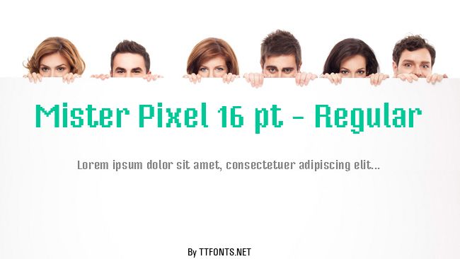 Mister Pixel 16 pt - Regular example